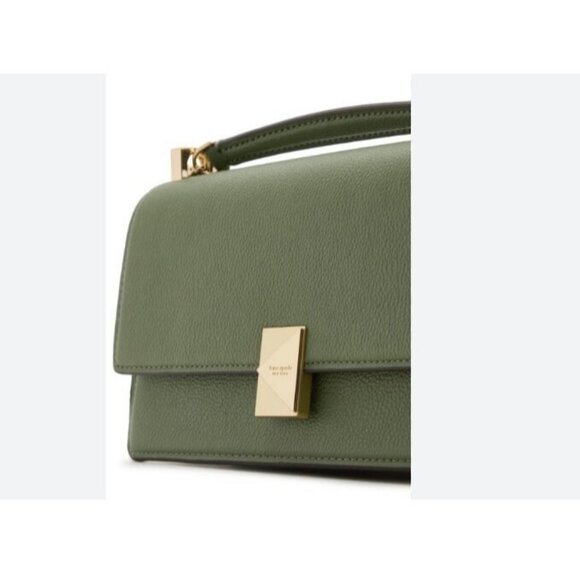 KATE SPADE NY Deco pebbled leather mini convertible shoulder crossbody - Olive - Picture 8 of 8